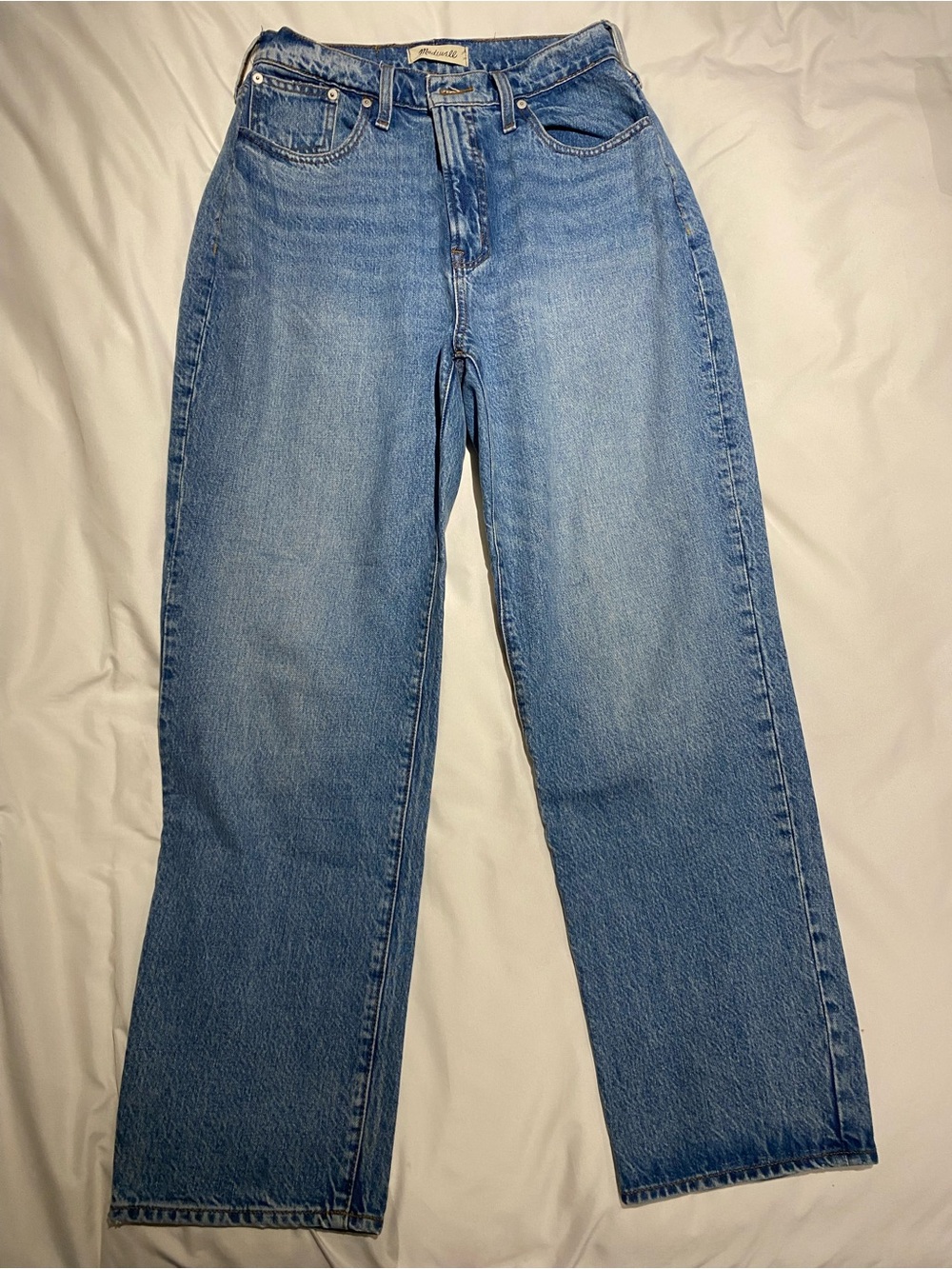 Madewell Straight Leg Jeans in Light Blue